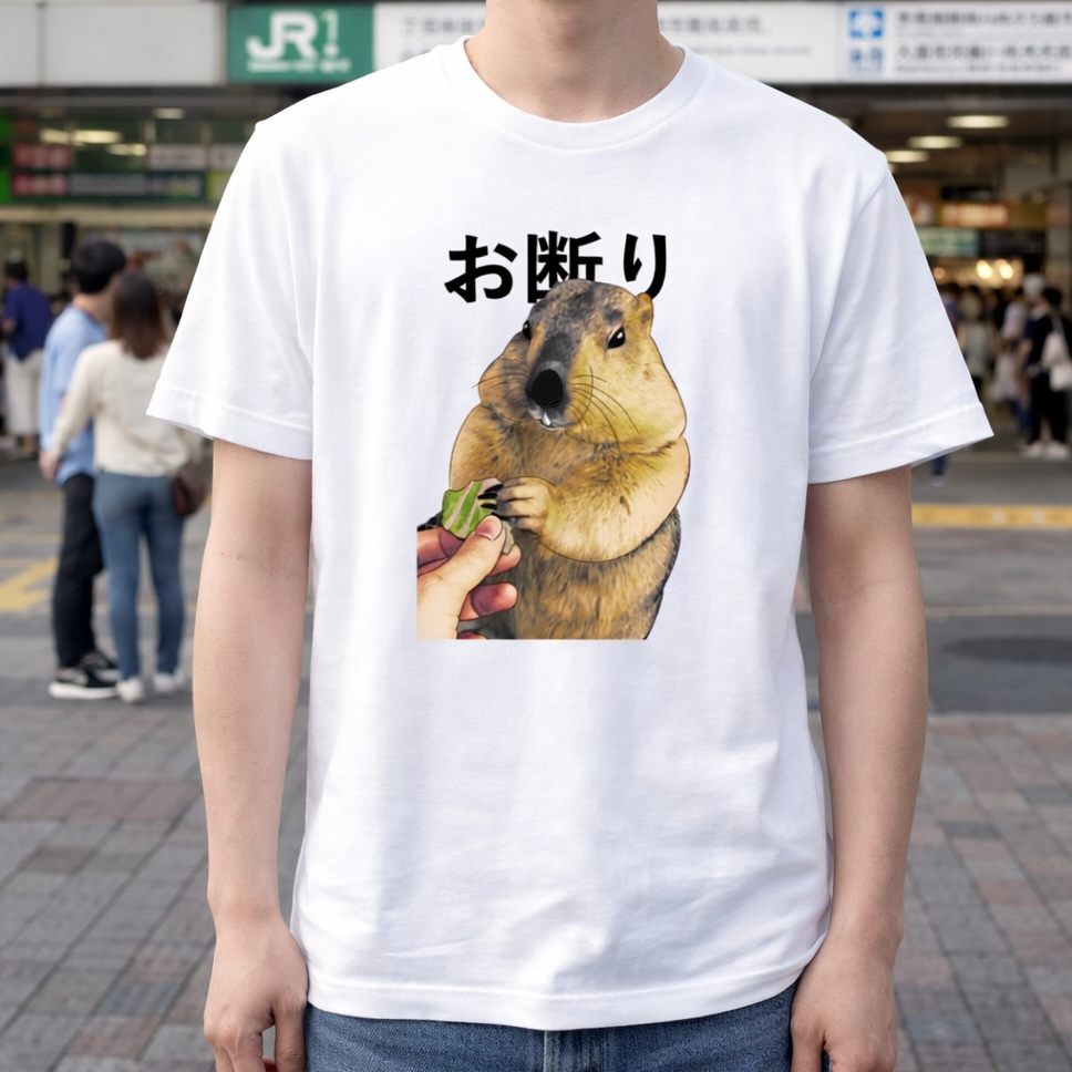 まもちお断りTシャツ – マーモット村