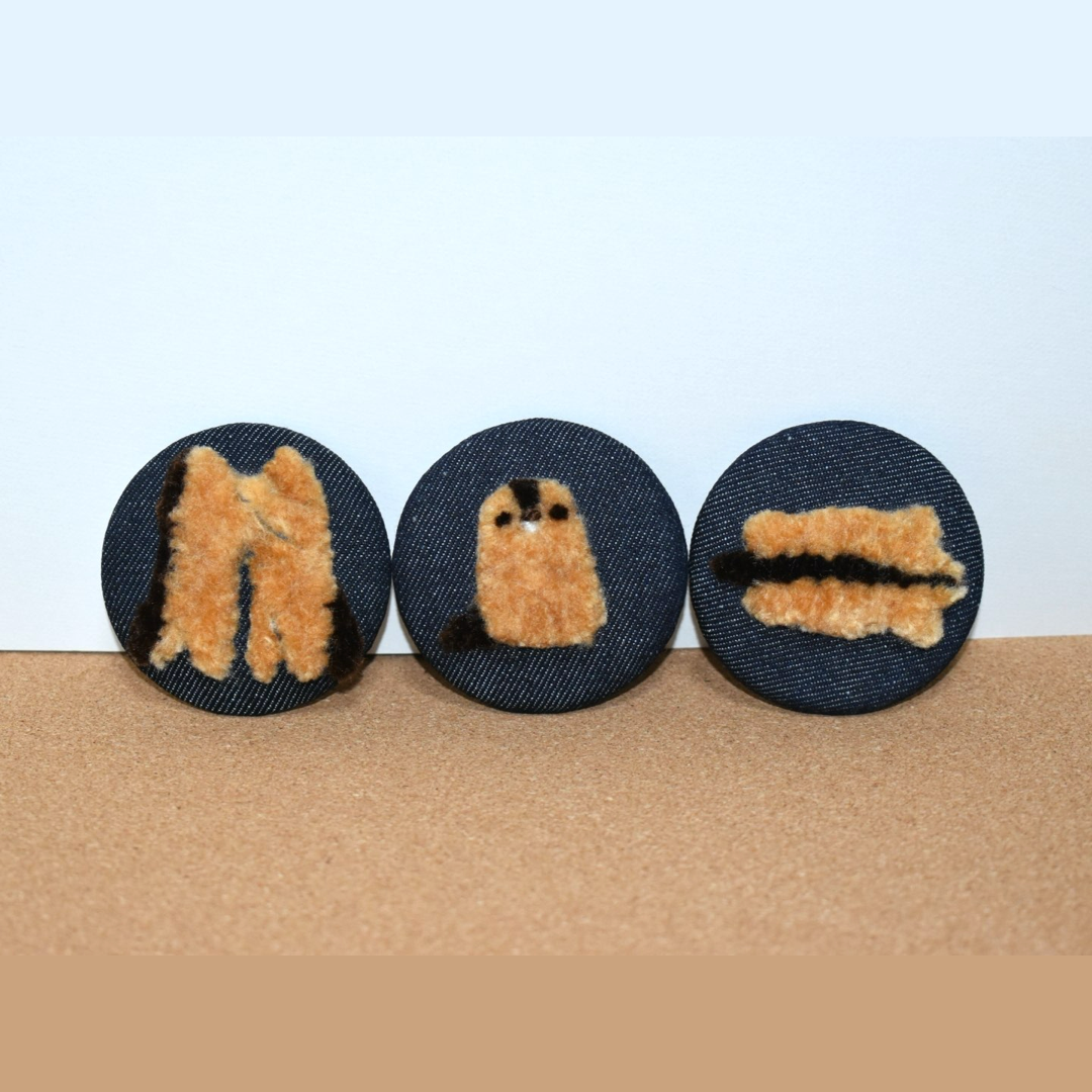 Minimuchi Marmot Pin Badge by Tanak Mamoyke
