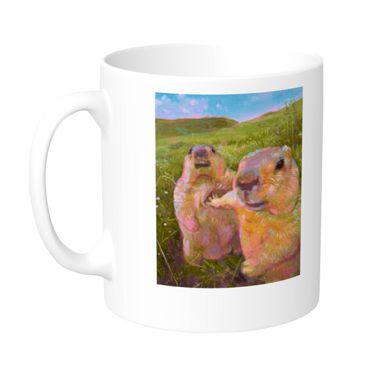 "Hol up, let him cook" マーモットマグカップ