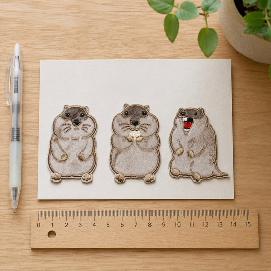マモ刺繍シール3枚セット