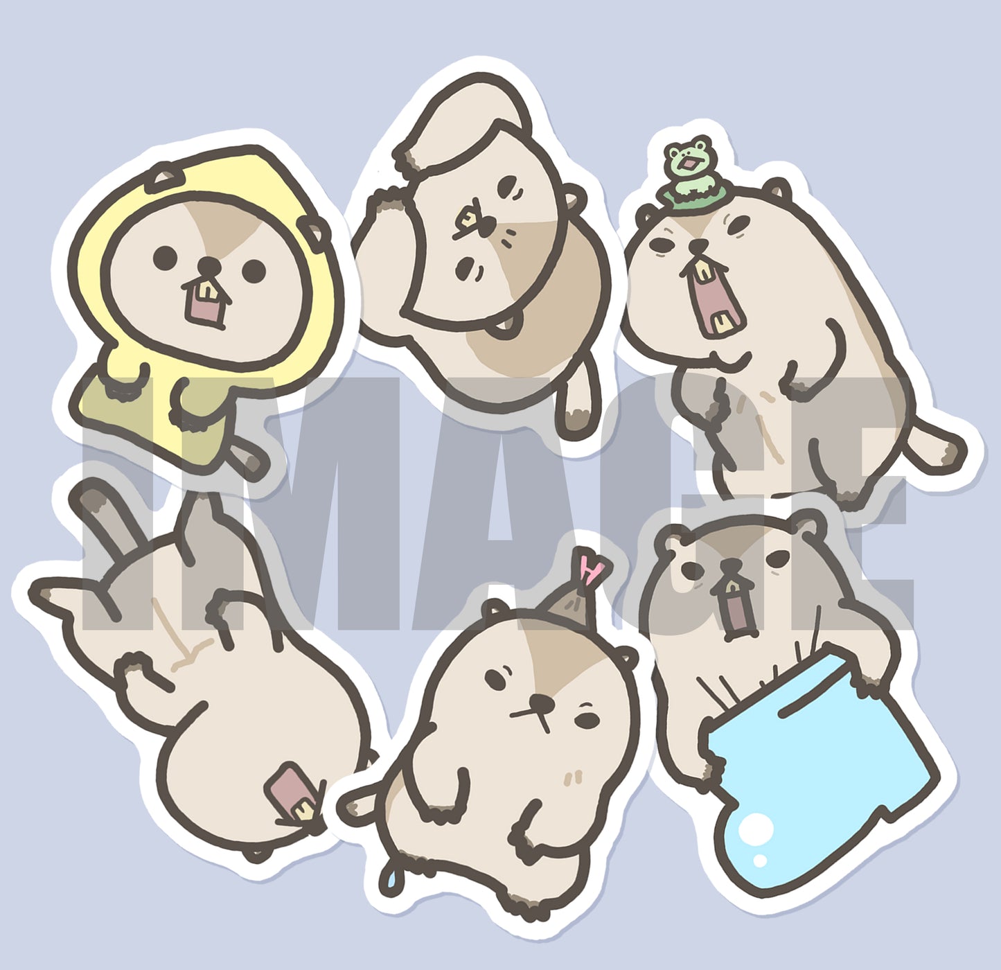 天気鬱マーモット ステッカー6枚セット by S16