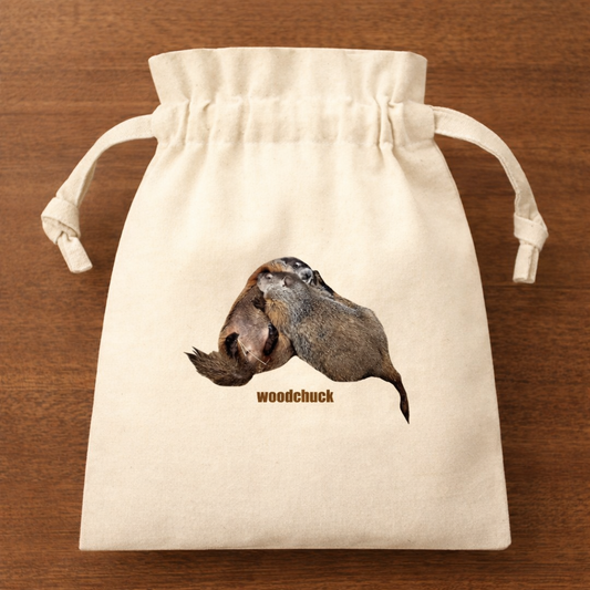 お昼寝ウッドチャック巾着