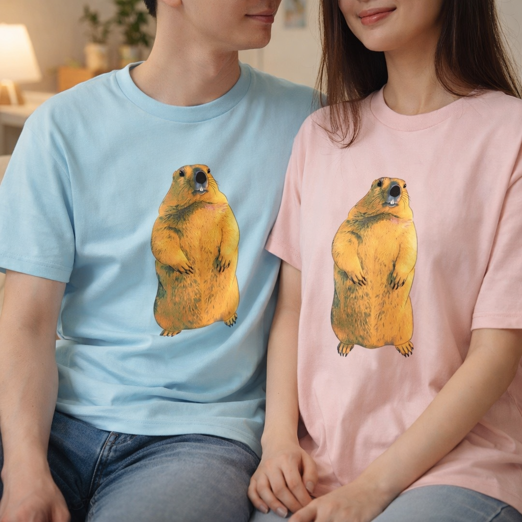 シンプル虚無マーモットTシャツ