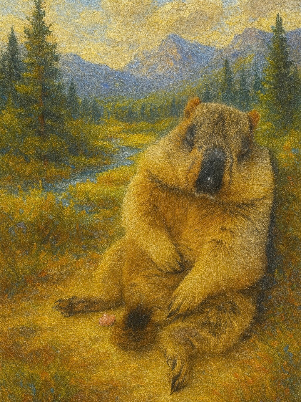 寝落ちまもちTシャツ by マモ子