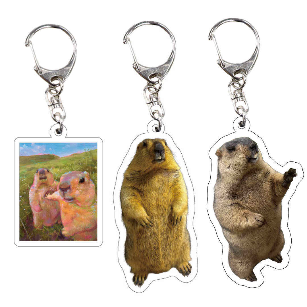 【2個セット】マーモットアクリルキーホルダー