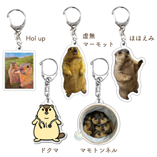 【2個セット】マーモットアクリルキーホルダー