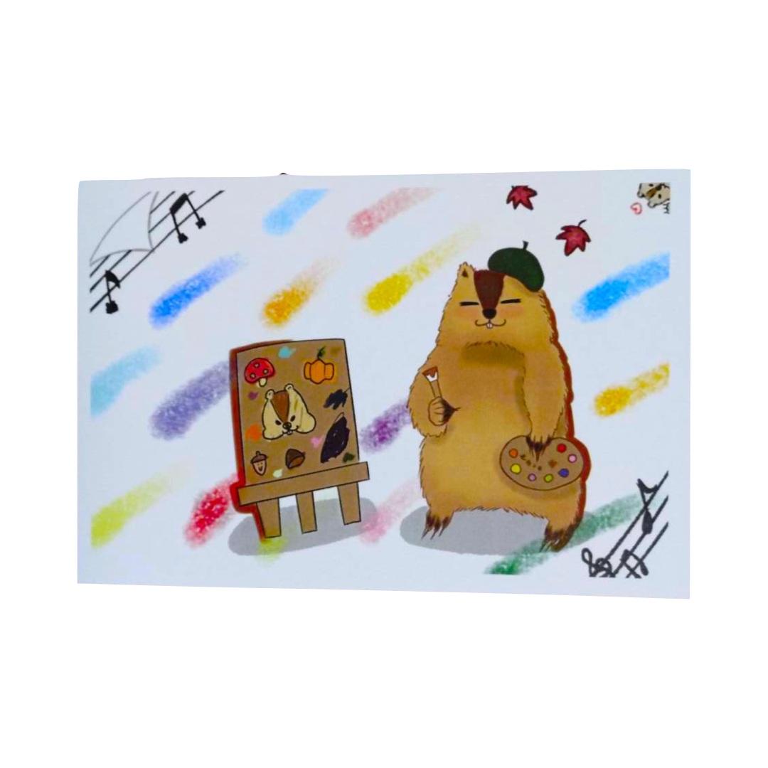 秋とまーもっとイラストポストカード by Big eater