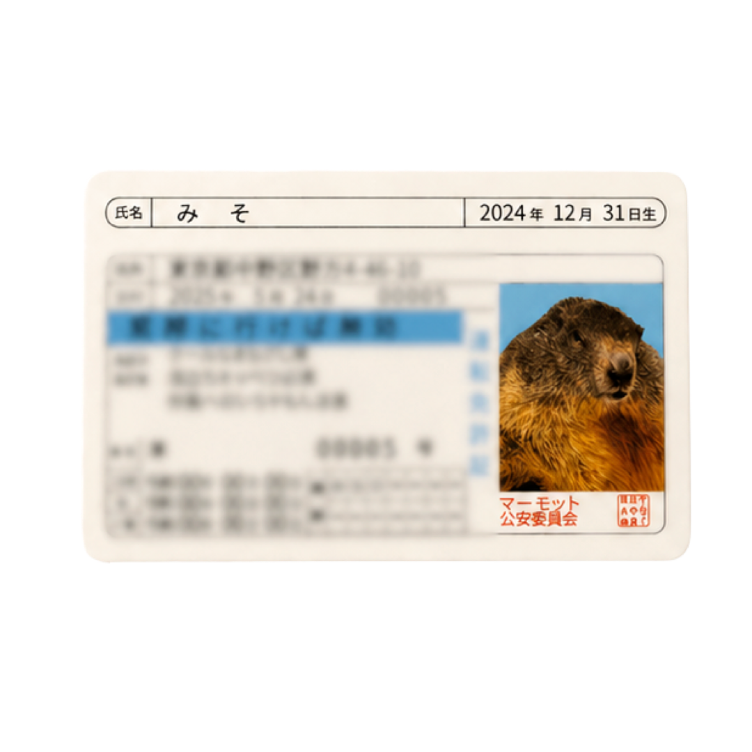 マモ村免許証 - 第1弾