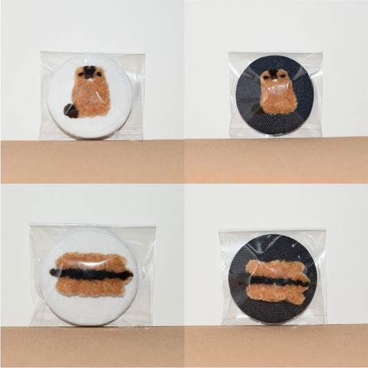 ミニムチマーモットの缶バッジ by 田中マモ助