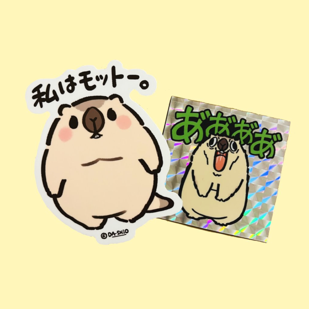 モットーのステッカー２枚セット by マーモットのモットー
