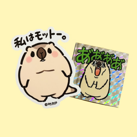 モットーのステッカー２枚セット by マーモットのモットー