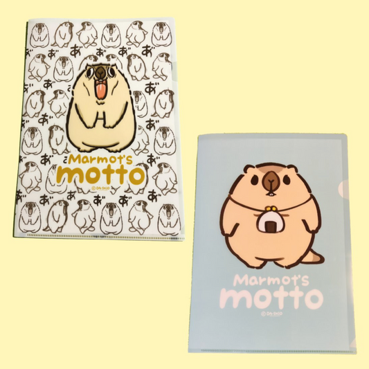 モットーのクリアファイル（２種） by マーモットのモットー