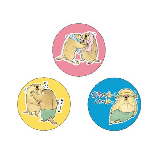 スーパーマーモット缶バッジ3個セット by ツル